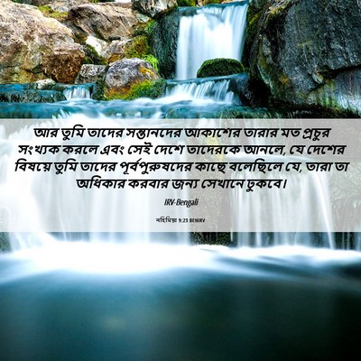 Picture 06 - নহিমিয়া 9:23 BENIRV - আর তুমি তাদের - Bible Verse Picture