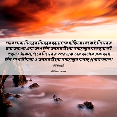 Picture 06 - নহিমিয়া 9:3 BENIRV - আর তারা নিজের - Bible Verse Picture