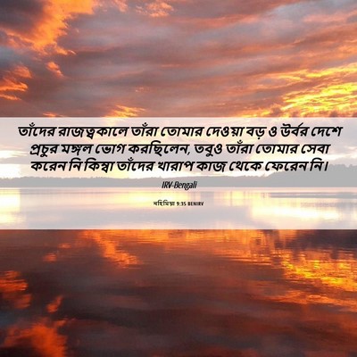Picture 06 - নহিমিয়া 9:35 BENIRV - তাঁদের রাজত্বকালে - Bible Verse Picture