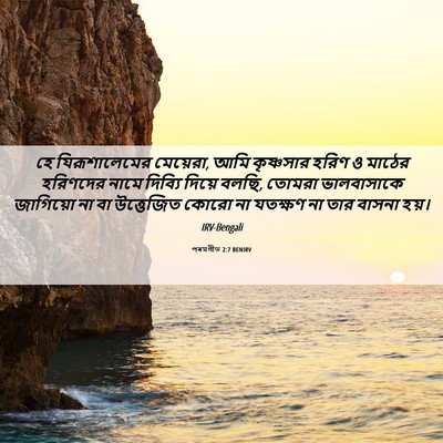 Picture 06 - পৰমগীত 2:7 BENIRV - হে যিরূশালেমের - Bible Verse Picture