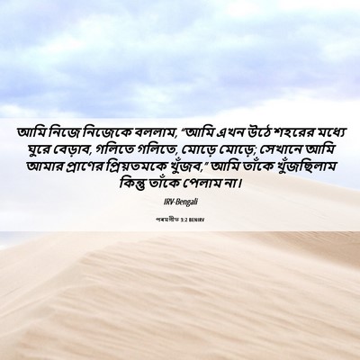 Picture 06 - পৰমগীত 3:2 BENIRV - আমি নিজে নিজেকে - Bible Verse Picture