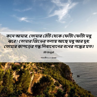Picture 06 - পৰমগীত 4:11 BENIRV - কনে আমার, তোমার - Bible Verse Picture