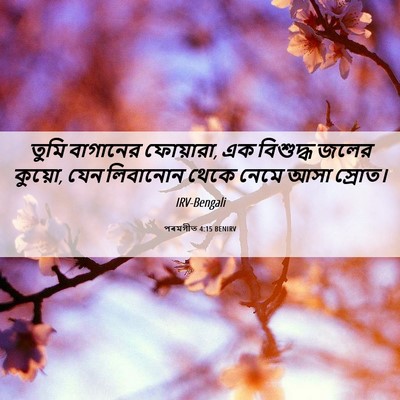 Picture 06 - পৰমগীত 4:15 BENIRV - তুমি বাগানের - Bible Verse Picture