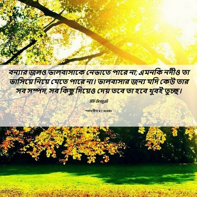 Picture 06 - পৰমগীত 8:7 BENIRV - বন্যার জলও - Bible Verse Picture