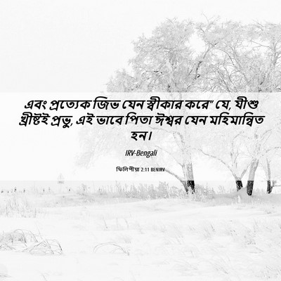Picture 06 - ফিলিপীয়া 2:11 BENIRV - এবং প্রত্যেক জিভ - Bible Verse Picture