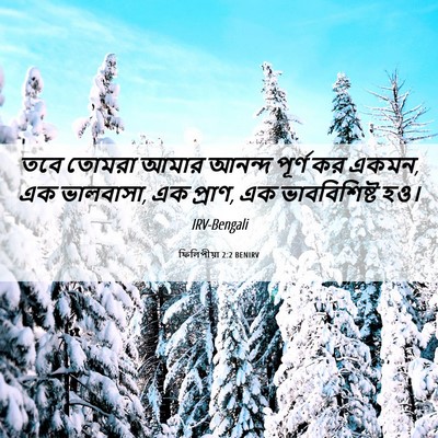 Picture 06 - ফিলিপীয়া 2:2 BENIRV - তবে তোমরা আমার - Bible Verse Picture