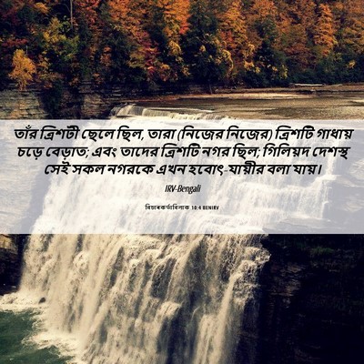 Picture 06 - বিচাৰকর্তাবিলাক 10:4 BENIRV - তাঁর ত্রিশটী ছেলে - Bible Verse Picture