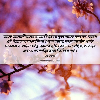 Picture 06 - বিচাৰকর্তাবিলাক 11:13 BENIRV - তাতে অম্মোনীয়দের - Bible Verse Picture