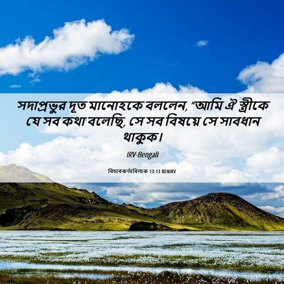 Picture 06 - বিচাৰকর্তাবিলাক 13:13 BENIRV - সদাপ্রভুর দূত - Bible Verse Picture