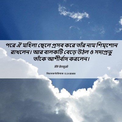 Picture 06 - বিচাৰকর্তাবিলাক 13:24 BENIRV - পরে ঐ মহিলা ছেলে - Bible Verse Picture