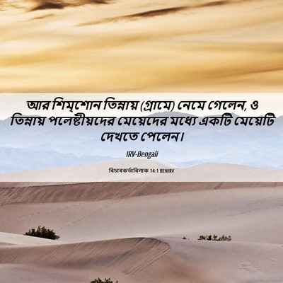 Picture 06 - বিচাৰকর্তাবিলাক 14:1 BENIRV - আর শিম্‌শোন - Bible Verse Picture
