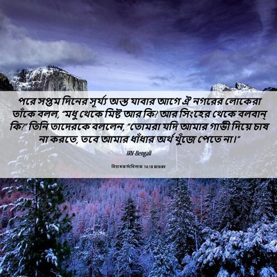 Picture 06 - বিচাৰকর্তাবিলাক 14:18 BENIRV - পরে সপ্তম দিনের - Bible Verse Picture