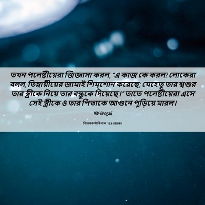 Picture 06 - বিচাৰকর্তাবিলাক 15:6 BENIRV - তখন পলেষ্টীয়েরা - Bible Verse Picture