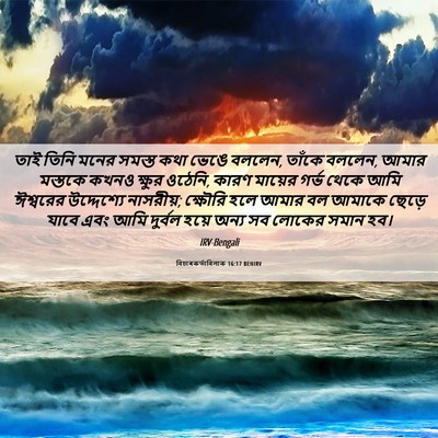 Picture 06 - বিচাৰকর্তাবিলাক 16:17 BENIRV - তাই তিনি মনের - Bible Verse Picture