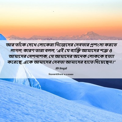 Picture 06 - বিচাৰকর্তাবিলাক 16:24 BENIRV - আর তাঁকে দেখে - Bible Verse Picture