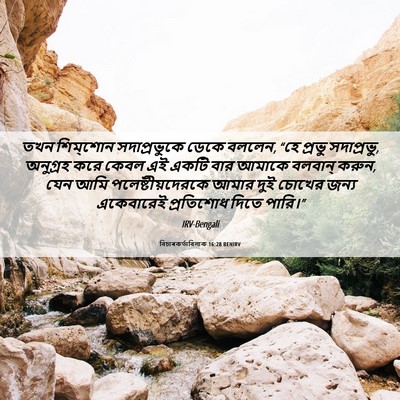 Picture 06 - বিচাৰকর্তাবিলাক 16:28 BENIRV - তখন শিম্‌শোন - Bible Verse Picture