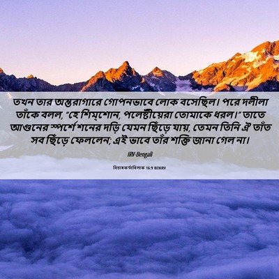 Picture 06 - বিচাৰকর্তাবিলাক 16:9 BENIRV - তখন তার - Bible Verse Picture