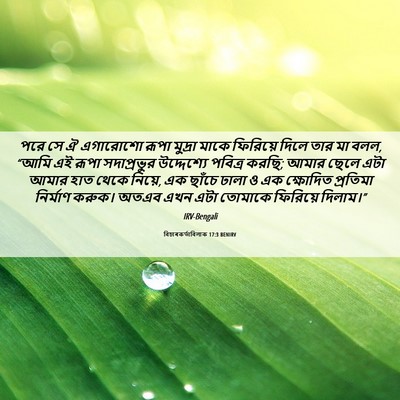 Picture 06 - বিচাৰকর্তাবিলাক 17:3 BENIRV - পরে সে ঐ এগারোশো - Bible Verse Picture