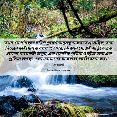 Picture 06 - বিচাৰকর্তাবিলাক 18:14 BENIRV - তখন, যে পাঁচ জন - Bible Verse Picture