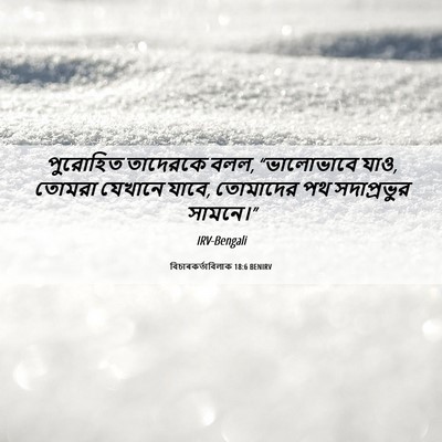 Picture 06 - বিচাৰকর্তাবিলাক 18:6 BENIRV - পুরোহিত তাদেরকে - Bible Verse Picture