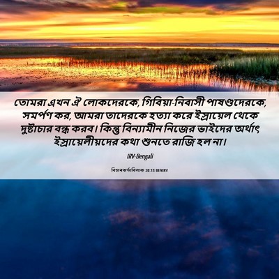 Picture 06 - বিচাৰকর্তাবিলাক 20:13 BENIRV - তোমরা এখন ঐ - Bible Verse Picture
