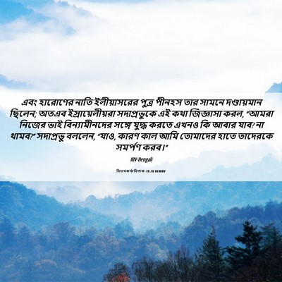 Picture 06 - বিচাৰকর্তাবিলাক 20:28 BENIRV - এবং হারোণের নাতি - Bible Verse Picture