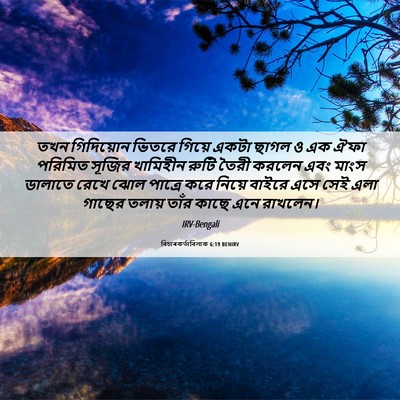 Picture 06 - বিচাৰকর্তাবিলাক 6:19 BENIRV - তখন গিদিয়োন - Bible Verse Picture