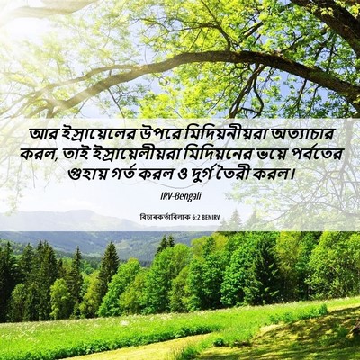 Picture 06 - বিচাৰকর্তাবিলাক 6:2 BENIRV - আর ইস্রায়েলের - Bible Verse Picture