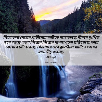 Picture 06 - বিলাপ 2:10 BENIRV - সিয়োনের মেয়ের - Bible Verse Picture