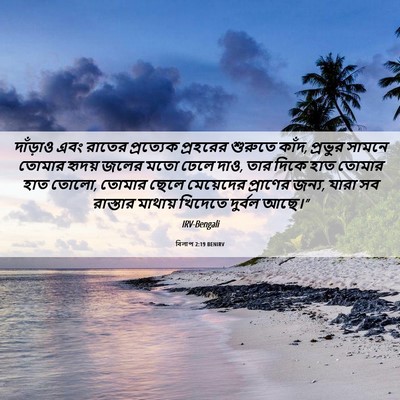 Picture 06 - বিলাপ 2:19 BENIRV - দাঁড়াও এবং রাতের - Bible Verse Picture