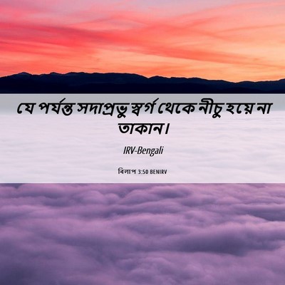 Picture 06 - বিলাপ 3:50 BENIRV - যে পর্যন্ত - Bible Verse Picture