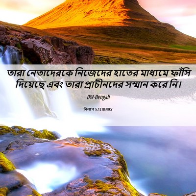 Picture 06 - বিলাপ 5:12 BENIRV - তারা নেতাদেরকে - Bible Verse Picture