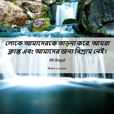 Picture 06 - বিলাপ 5:5 BENIRV - লোকে আমাদেরকে - Bible Verse Picture