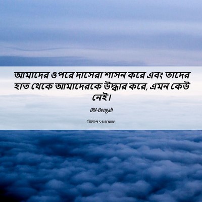 Picture 06 - বিলাপ 5:8 BENIRV - আমাদের ওপরে - Bible Verse Picture