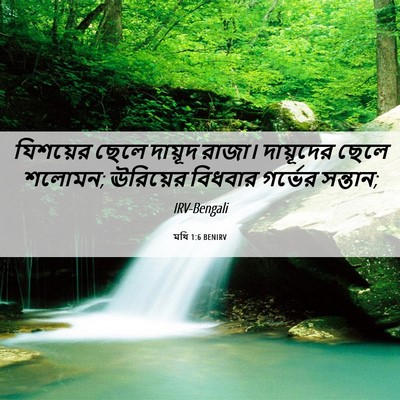 Picture 06 - মথি 1:6 BENIRV - যিশয়ের ছেলে - Bible Verse Picture