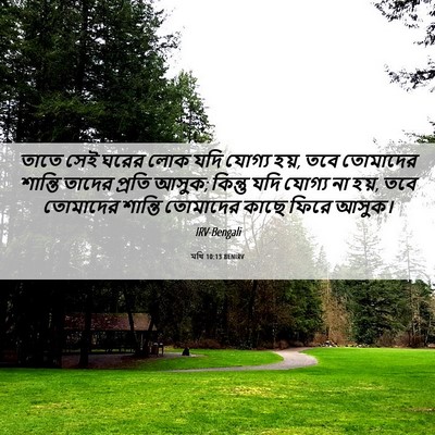 Picture 06 - মথি 10:13 BENIRV - তাতে সেই ঘরের লোক - Bible Verse Picture
