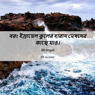 Picture 06 - মথি 10:6 BENIRV - বরং ইস্রায়েল - Bible Verse Picture
