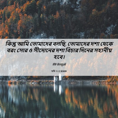 Picture 06 - মথি 11:22 BENIRV - কিন্তু আমি - Bible Verse Picture