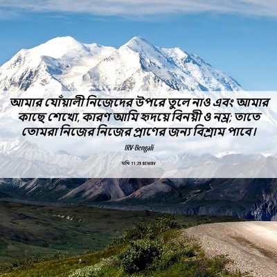 Picture 06 - মথি 11:29 BENIRV - আমার যোঁয়ালী - Bible Verse Picture