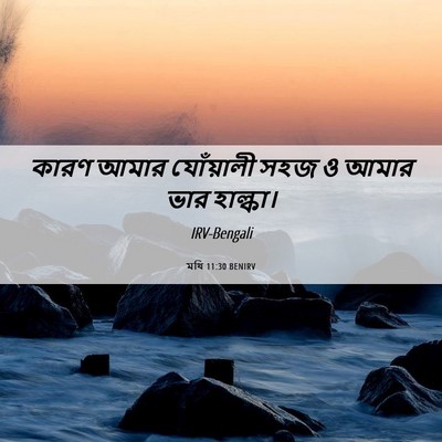 Picture 06 - মথি 11:30 BENIRV - কারণ আমার - Bible Verse Picture