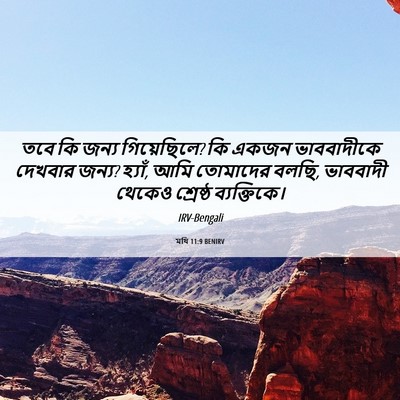 Picture 06 - মথি 11:9 BENIRV - তবে কি জন্য - Bible Verse Picture
