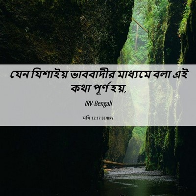 Picture 06 - মথি 12:17 BENIRV - যেন যিশাইয় - Bible Verse Picture