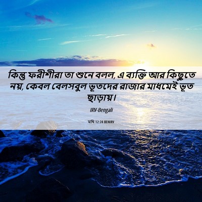 Picture 06 - মথি 12:24 BENIRV - কিন্তু ফরীশীরা তা - Bible Verse Picture