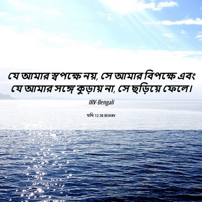 Picture 06 - মথি 12:30 BENIRV - যে আমার স্বপক্ষে - Bible Verse Picture