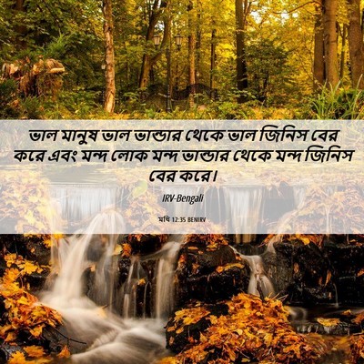 Picture 06 - মথি 12:35 BENIRV - ভাল মানুষ ভাল - Bible Verse Picture