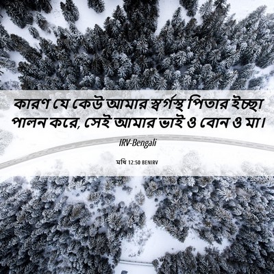 Picture 06 - মথি 12:50 BENIRV - কারণ যে কেউ আমার - Bible Verse Picture
