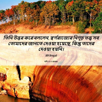 Picture 06 - মথি 13:11 BENIRV - তিনি উত্তর করে - Bible Verse Picture