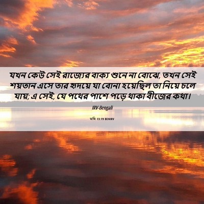 Picture 06 - মথি 13:19 BENIRV - যখন কেউ সেই - Bible Verse Picture