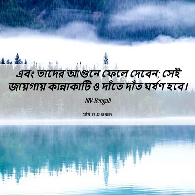 Picture 06 - মথি 13:42 BENIRV - এবং তাদের আগুনে - Bible Verse Picture