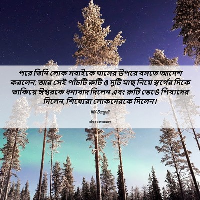Picture 06 - মথি 14:19 BENIRV - পরে তিনি লোক - Bible Verse Picture